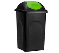 Stefanplast Poubelle de cuisine en plastique avec couvercle basculant 60 litres - Sélection de couleurs