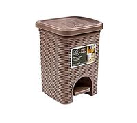 Stefanplast Poubelle pour salle de bain, 6 l, seau pour brosses élégantes, couleur taupe
