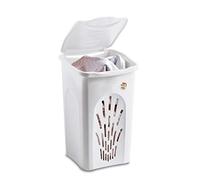 Stefanplast Printemps en Maille Filet Sac à Linge 50 L, Blanc