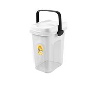 STEFANPLAST Récipient avec poignée pour 2,5 kg/7l de granulés 23x19x31cm transparent/blanc, 98550