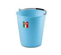 Stefanplast Seau de Maison en polyéthylène, Neutre/Bleu pâle, 9 litres