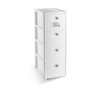 Stefanplast Space-saving chest of drawers, white, width 30 x 40 depth x 80 cm height