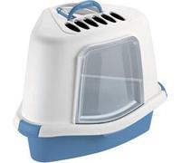 STEFANPLAST Sprint Corner PLUS bac à litière pour chat avec filtre bleu ciel/blanc 40x56x40cm, 96825