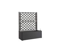 STEFANPLAST Bac à fleurs/Jardinière NATURAL DELUXE avec treillis - 100 x 43 x H142 cm - 90 + 6,5 L dans la réserve - Anthracite