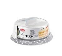 STEFANPLAST Tosca Couvre-gâteau, Gris, fabriqué en Italie, 36 x 36 x 16 cm