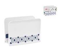 Stefanplast Tosca Porte-Serviettes, Polypropylène, Bleu Palais Blanc 8x11x15 Cm