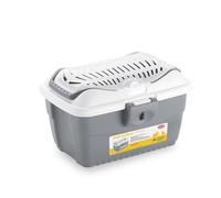 STEFANPLAST Transporteur Mini Gulliver pour chien ou chat, blanc-gris 40x30x24cm