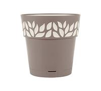 Stefanplast Vase Cloe en polypropylène avec réserve Couleur Taupe 25 cm, 25 cm