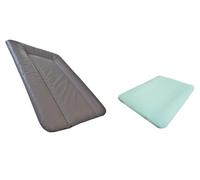 Steff - Lot - Matelas à langer - 70x50 cm - Taupe + Housse de matelas à langer - Vert Menthe - label de qualité OEKO-TEX standard 100