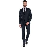 Steffen Klein Costume 2 pièces pour homme - Coupe ajustée - Veste de smoking à 2 boutons, Marine, 54