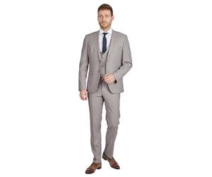 steffenklein Classy Gentleman Costume d'affaires 3 pièces pour homme avec gilet, sable, 56