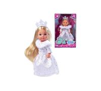 Simba Poupée Steffi Love Evi Love Princesse d'hiver 12 cm Robe blanche Couronne Collier Dès 3 ans