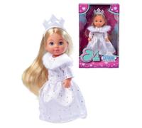 Simba Poupée Steffi Love Evi Love Princesse d'hiver 12 cm Robe blanche Couronne Collier Dès 3 ans