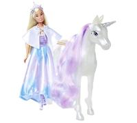 Steffi Love Fantasy Unicorn Poupée en Tant Que Prince avec Licorne, lumières Magiques, poupée entièrement Mobile, 29 cm, à partir de 3 Ans