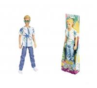 Simba Poupée Steffi Love Kevin 30 cm – Haut imprimé palmier, jean, lunettes de soleil – dès 3 ans