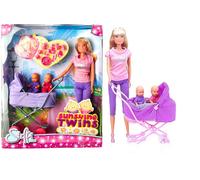 Steffi Love Poupée Avec Gemelli + Accessoires Landau Et Gemelli Twins Sunshine