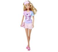 Steffi Love Pyjama 2 Couleurs Assorties, Un Seul Article est livré, poupée de Jeu en Pyjama Licorne, avec Masque de Sommeil, Pantoufles et Licorne Douillette, 29 cm, à partir de 3 Ans