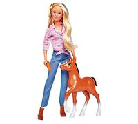 STEFFI LOVE Simba - Petit Cheval Poo - Poupée Mannequin 29cm - Poulain Qui Fait Popo - Biberon + Nourriture Inclus - 105733517 Multicolore