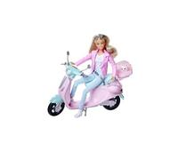 Simba Poupée Steffi Love sur son scooter – Casque et lunettes de soleil, 29 cm, Dès 3 ans