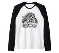 Stego-Saurus Rex Gamer Jeu vidéo drôle Stegosaurus Manche Raglan