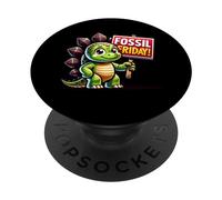 Stégosaure, Fossil Friday, Amateur de Dinosaures, Réseaux Sociaux PopSockets PopGrip Adhésif