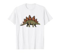 Stégosaure Monarque Papillon Dinosaure Art Préhistorique T-Shirt Graphique avec Valeur, Homme, Blanc, XL