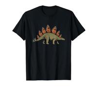 Stégosaure Monarque Papillon Dinosaure Art Préhistorique T-Shirt Graphique avec Valeur, Homme, Noir, M
