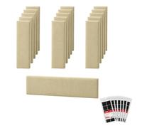 STEGU Panneau Mural 3D Rembourré 60x15cm Acoustique Lambris Lot 16 Beige