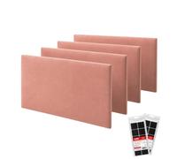 STEGU Panneau Mural 3D Rembourré 60x30cm Acoustique Lambris Lot 4 Rose