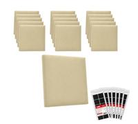 STEGU Panneau Mural 3D Velours 30x30cm Acoustique Lambris Lot 16 Beige