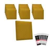 STEGU Panneau Mural 3D Velours 30x30cm Acoustique Lambris Lot 16 Jaune