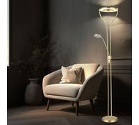 Stehlampe Standleuchte Deckenfluter 2 Spots Mobile Dimmable LED Laiton Globo