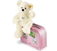 Steiff - 111563 - Peluche - Ours Teddy dans Sa Valise, 28 cm, Blanc
