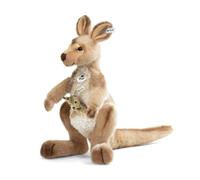 Steiff - 64623 - Peluche - Kangourou Kango avec Bébé - Beige Chiné