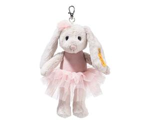 Steiff Anhaenger Hoppie Lapin de Ballet, Multicolore, avec Oreilles Tombantes, Porte-clés Moelleux dans Une Tenue de Ballet, Doudou Porte-Bonheur pour Filles et garçons, Lavable en Machine