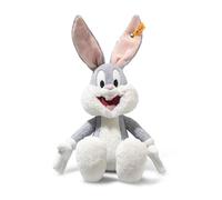 Steiff Bugs Bunny 024672 Peluche mignonne pour enfant garçon et fille Gris 32 cm