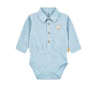 Steiff Chemise à manches longues EU 74 bleu chambray body à manches longues pour bébé grenouillère combinaison douce confortable lavable en machine