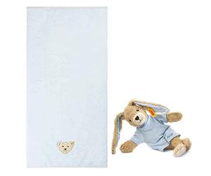 Steiff Coffret cadeau pour garçon, serviette et lapin Hoppel