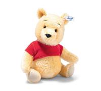 Steiff Disney Classic Winnie l'ourson - Collection Open Edition sous licence Disney, design Winnie l'ourson des années 1960, articulé à 5 voies et articulé, fabriqué en mohair certifié RMS (jaune et