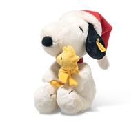 Steiff Doudou Snoopy avec Woodstock et bonnet de Noël, Doux doudou, Garçons, Filles & Bébés à partir de 0 mois, Friends, 30 cm, Blanc, 684340