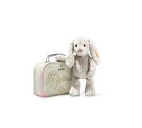 STEIFF Hoppie le lapin dans sa valise gris clair