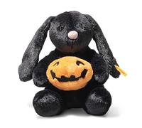 Steiff Lapin Hoppie Mr. Spice, Adorable Peluche, Enfants, Garçons et Filles, Friends, 16 cm, Noir, 081132