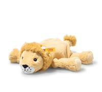 Steiff Liam Lion 20 cm Soft Cuddly Friends, Doudou Lion, Peluche Moelleuse pour Jouer et se blottir, en Peluche Douce pour la Peau de bébé, Lavable en Machine, Marron Clair