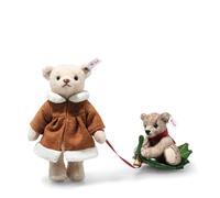Steiff Mama Teddy Bear and Cub on The Holly Express 005862 15,2 cm
