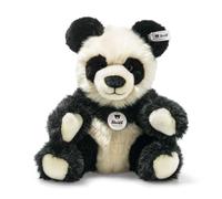 Steiff Manschli Panda 060021 Doudou en Peluche avec Yeux en Plastique pour Enfant garçon et Fille Blanc 24 cm