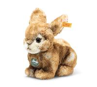 Steiff Melly Lapin Assis Marron 20 cm, Teddies for Tomorrow, Doudou Lapin en Peluche Douce, pour Jouer et se blottir, Lavable en Machine