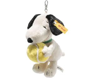 Steiff Peanuts Snoopy Tennis Pendentif 15 cm en Peluche Douce pour Sac et Porte-clés, Lavable en Machine