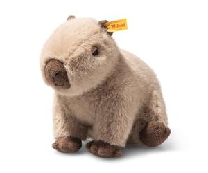Steiff Peluche Chip Le Capybara, Adorable Compagnon avec Yeux en Plastique, Enfants, garçons et Filles, Friends, 23 cm, Beige, 075834