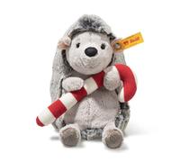 Steiff Peluche Cosy Christmas Hedgy Le hérisson, Adorable Peluche avec Yeux en Plastique, Enfants, Filles et garçons, Friends, 18 cm, Gris, 059001