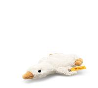 Steiff Peluche Gilda l'oie pour la préhension, av. hochet, Adorable compagnon, Garç., filles et bébés dès 0 mois, Friends, 13 cm, Petit, Blanc, 242878